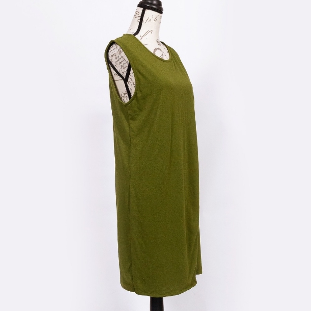 J.crew green faux wrap sheath dress, size M - Picture 3 of 7